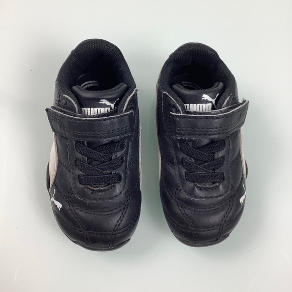 PUMA Tune Cat 3 Sneakers easy on off black & white toddler Size 4C EUC - Picture 7 of 12